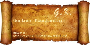 Gertner Konstantin névjegykártya